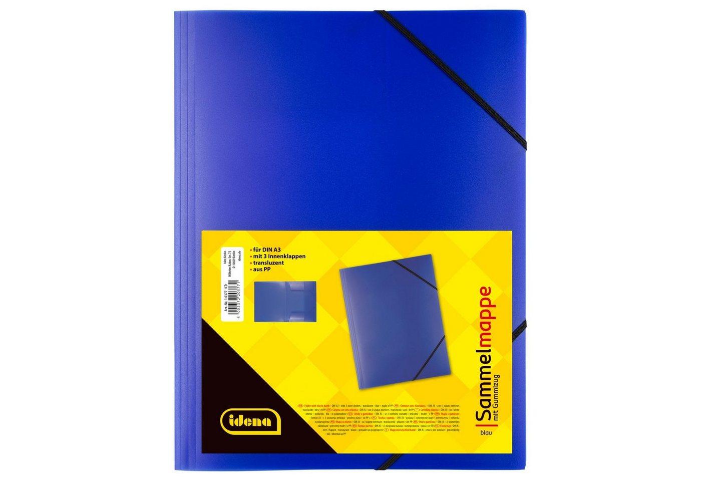 Idena Hefter Idena 10377 - Sammelmappe mit Gummizug für DIN A3, aus Polypropylen Bild 3