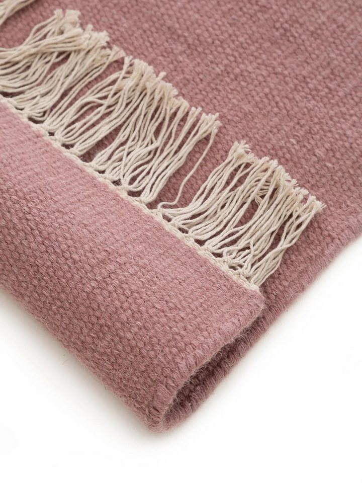benuta Wollteppich Liv, rechteckig, Höhe: 5 mm, Teppich Wohnzimmer, Schlafzimmer, Esszimmer, Flur, Kunstfaser, Cozy Bild 2