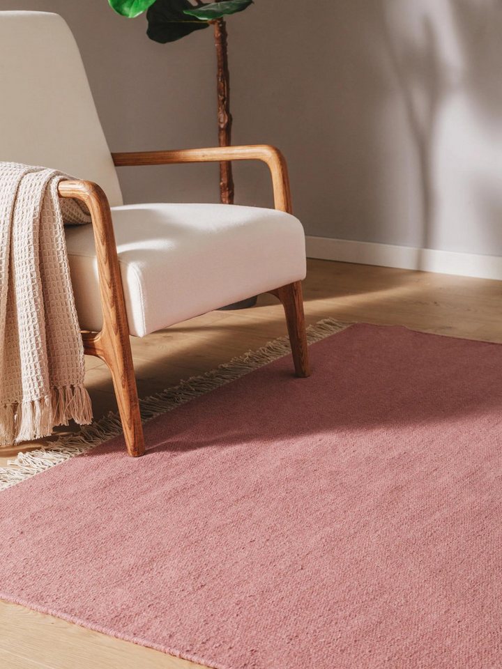 benuta Wollteppich Liv, rechteckig, Höhe: 5 mm, Teppich Wohnzimmer, Schlafzimmer, Esszimmer, Flur, Kunstfaser, Cozy Bild 5