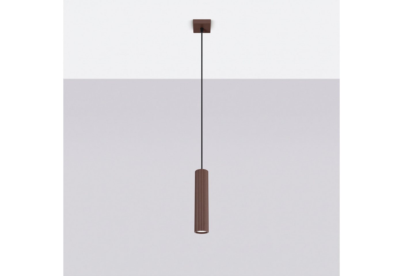 SOLLUX lighting Hängeleuchte Pendelleuchte KARBON 1 braun, Nicht enthalten Bild 5