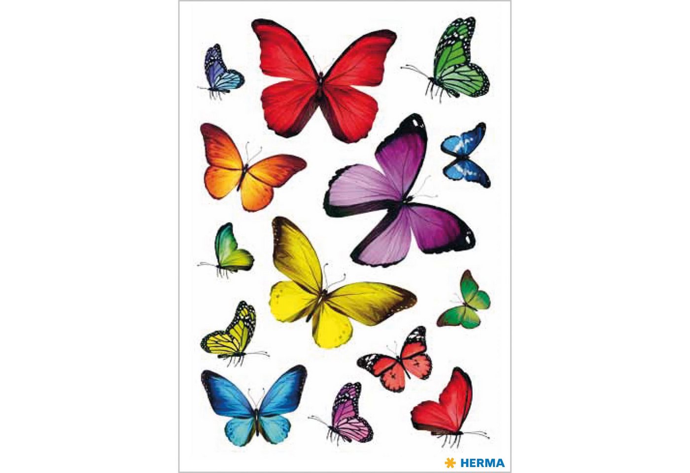 HERMA Sticker Herma Sticker DECOR Tiere Schmetterlingsvielfalt 3 Bl