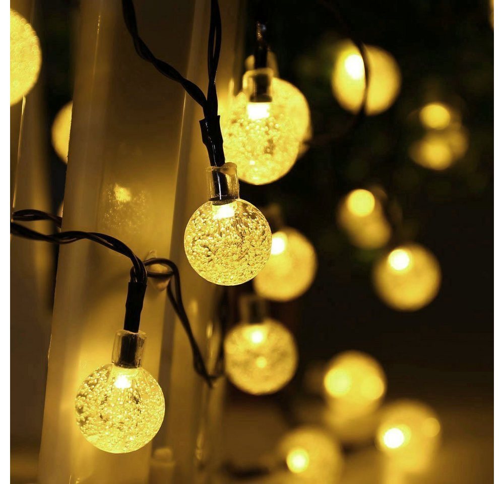 Salcar LED Solarleuchte LED Solarleuchten Garten Kugel Lichterkette Außen Solar Gartenleuchte, Bunt, Warmweiß, Warmweiß, 5M 10LED Lichterkette Bild 3