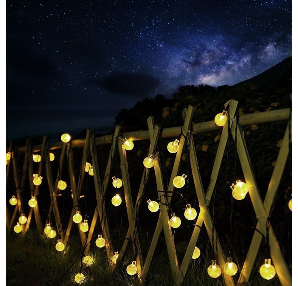 Salcar LED Solarleuchte LED Solarleuchten Garten Kugel Lichterkette Außen Solar Gartenleuchte, Bunt, Warmweiß, Warmweiß, 5M 10LED Lichterkette Bild 5
