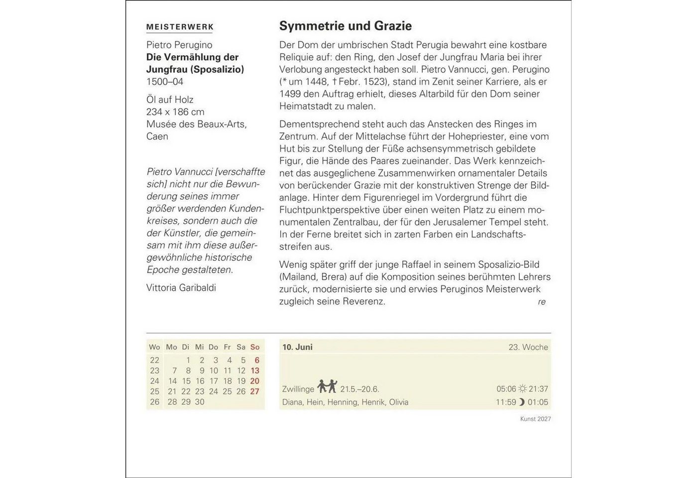 Harenberg Kalender Verlag Abreißkalender Kunst Tagesabreißkalender 2027 - Kulturkalender - Künstler, Werke,... Bild 2