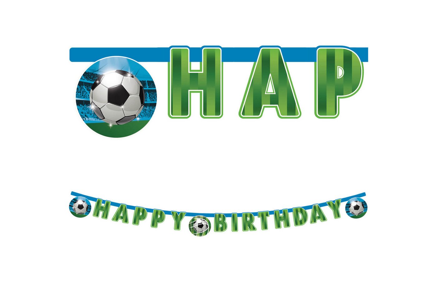Procos Girlande Banner Happy Birthday Fußball, FSC