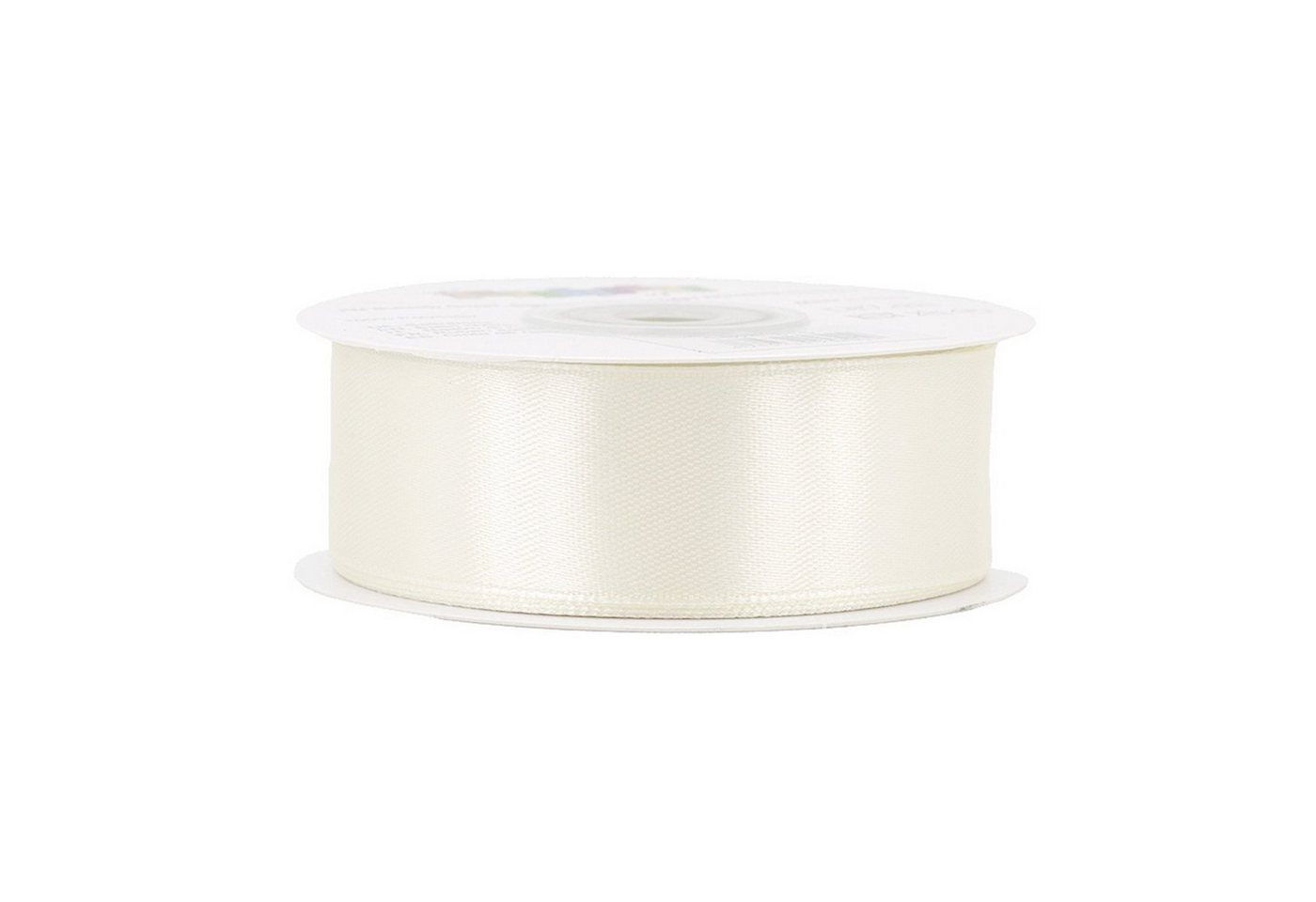 Creativery Satinband, Satinband 25mm x 25m Rolle Ivory / Elfenbein
