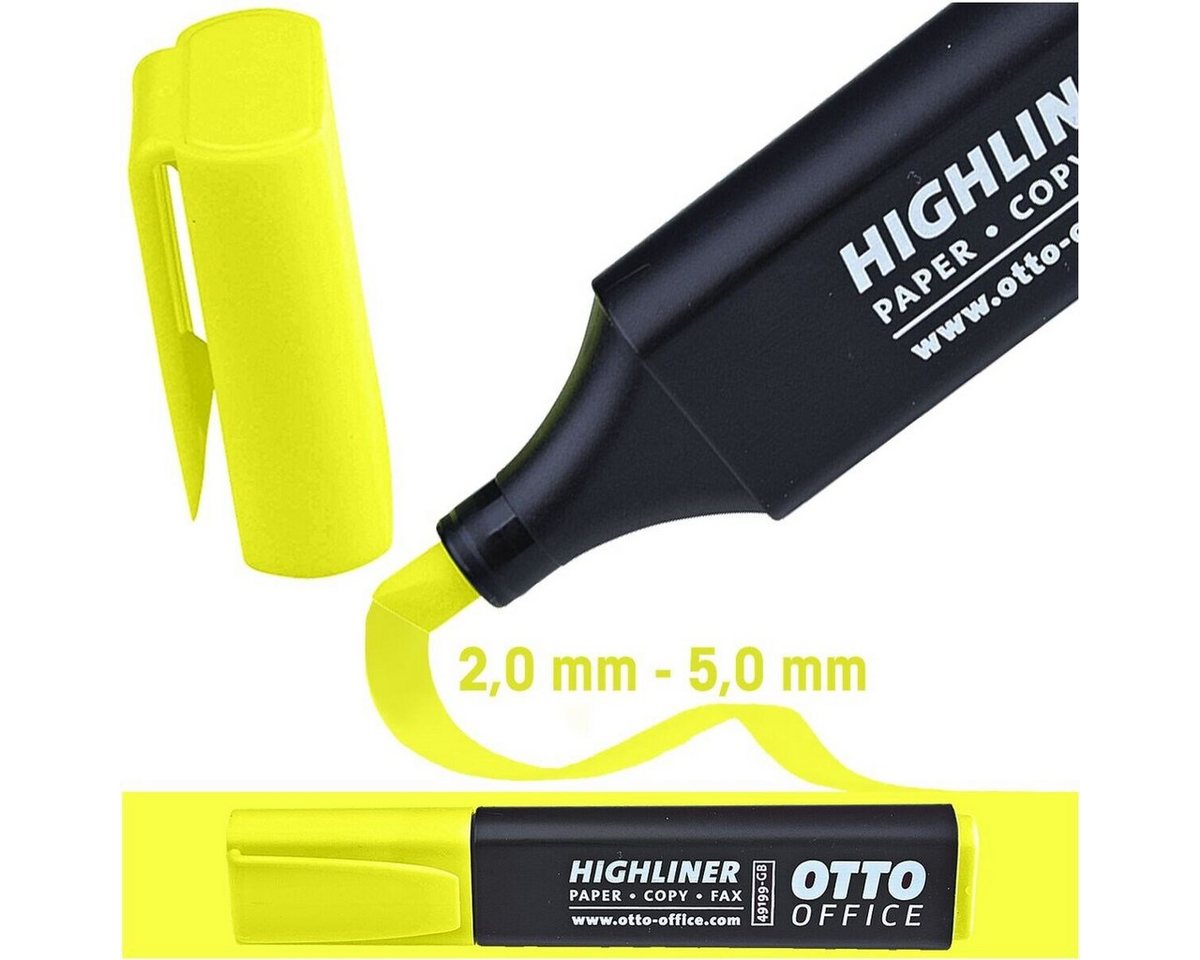 Otto Office Marker Highliner, (6-tlg), Textmarker mit Keilspitze Bild 3
