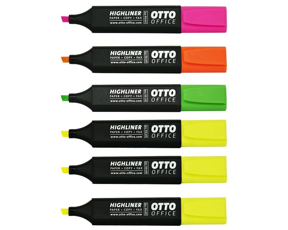 Otto Office Marker Highliner, (6-tlg), Textmarker mit Keilspitze Bild 4