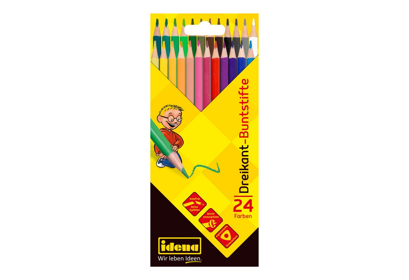 Idena Buntstift Idena Dreikant Buntstifte Holzfrei 24 Stück Bild 2