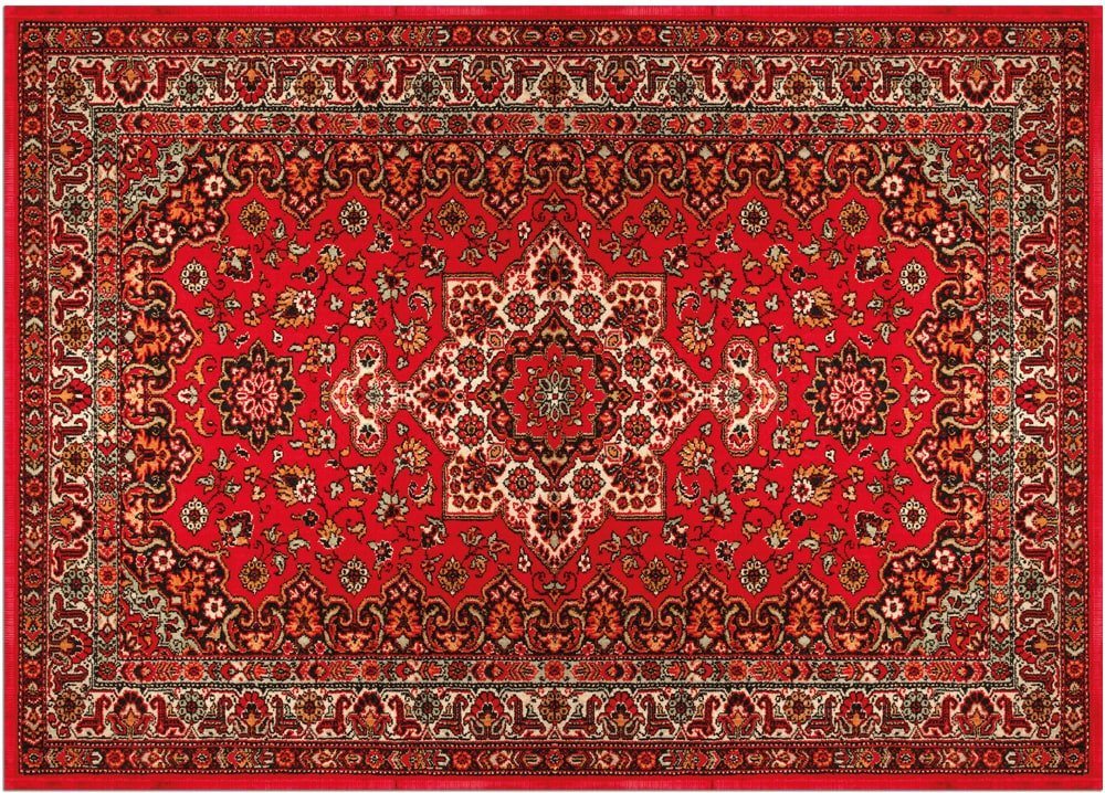 matches21 HOME & HOBBY Fußmatte Türmatte Vintage Perser rot in 50x70 cm als Fussabtreter, rechteckig, Höhe: 5 mm, Rutschfester Türvorleger für innen als waschbare Schmutzfangmatte Bild 3