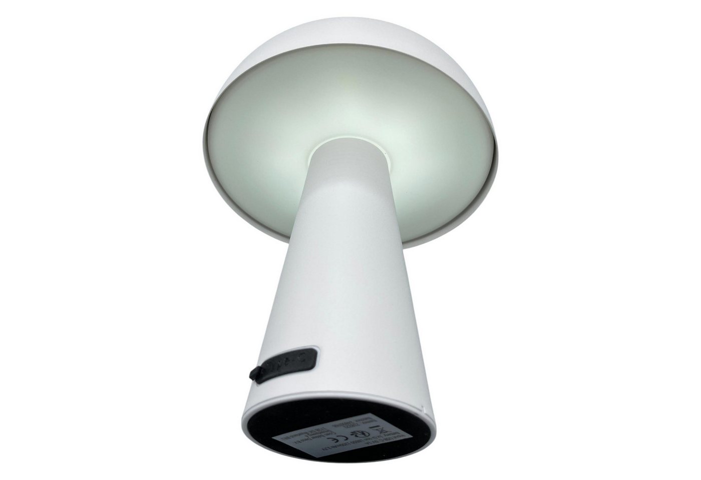 Coen Bakker Deco BV LED Außen-Tischleuchte, Dimmfunktion, LED, warmweiß, kaltweiß, neutralweiß, USB touch dimmbar weiß matt 3 Lichtfarben 15x21cm