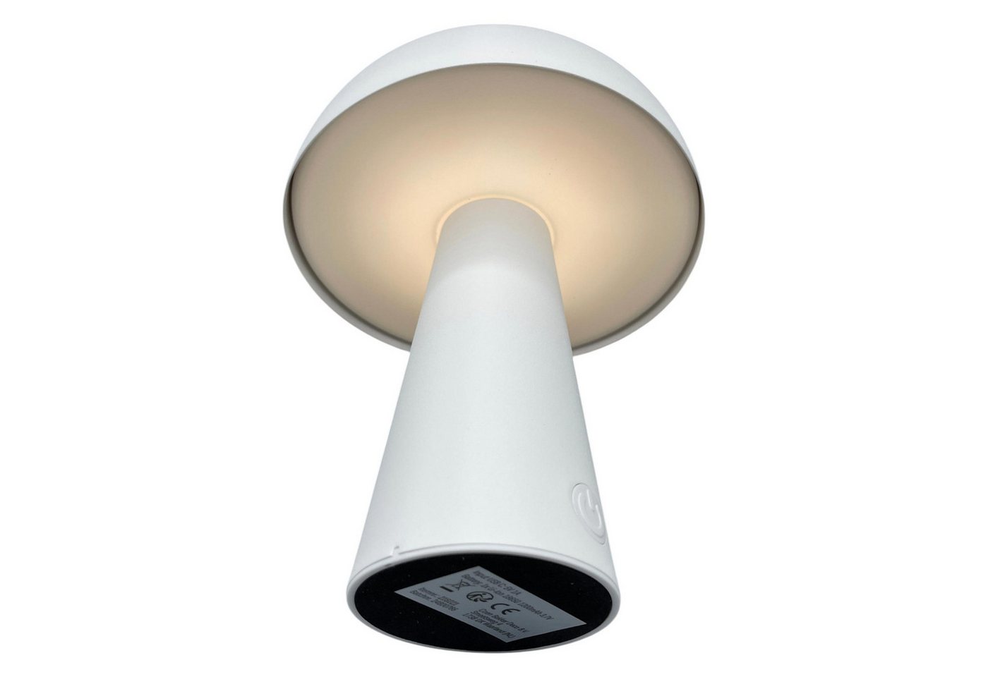Coen Bakker Deco BV LED Außen-Tischleuchte, Dimmfunktion, LED, warmweiß, kaltweiß, neutralweiß, USB touch dimmbar weiß matt 3 Lichtfarben 15x21cm Bild 4