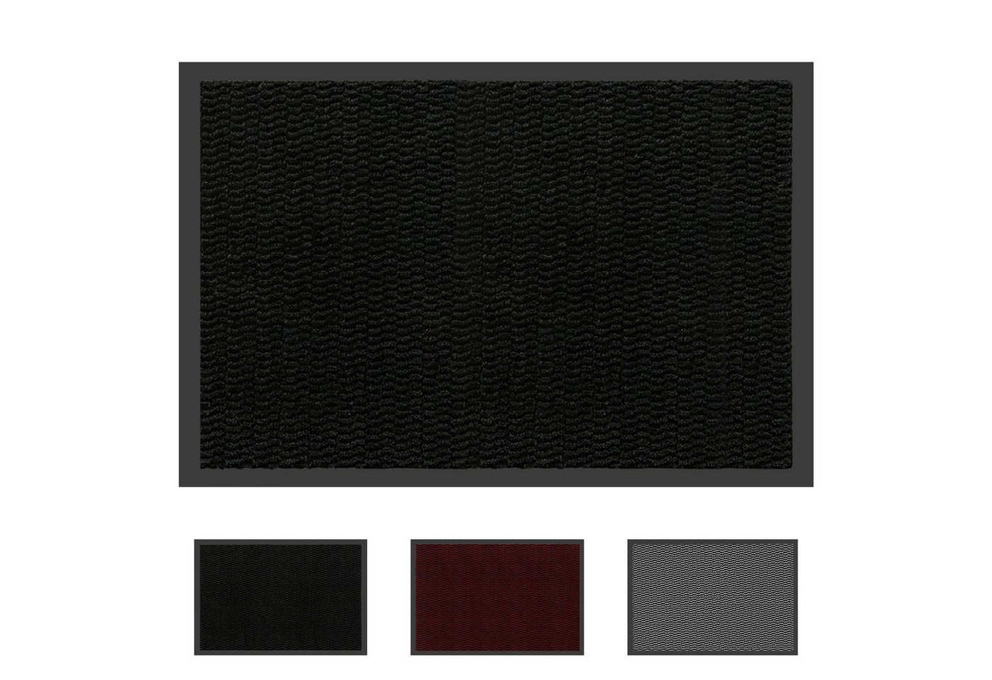 SunJas Fußmatte Innen und Außen rutschfest Fußmatten, schmutzabweisend & abriebfest, Rechteckig, Höhe: 5 mm, Eingangsmatte&Schmutzfangmatte&Türmatte,3 Größen & 3 Farben Bild 3