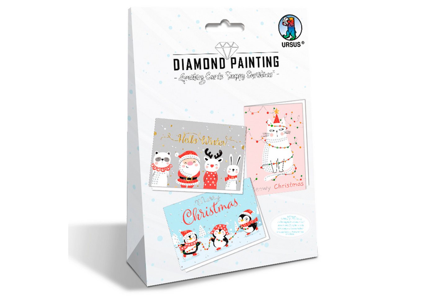 URSUS Malvorlage Diamond Kartenset, 3 Stück
