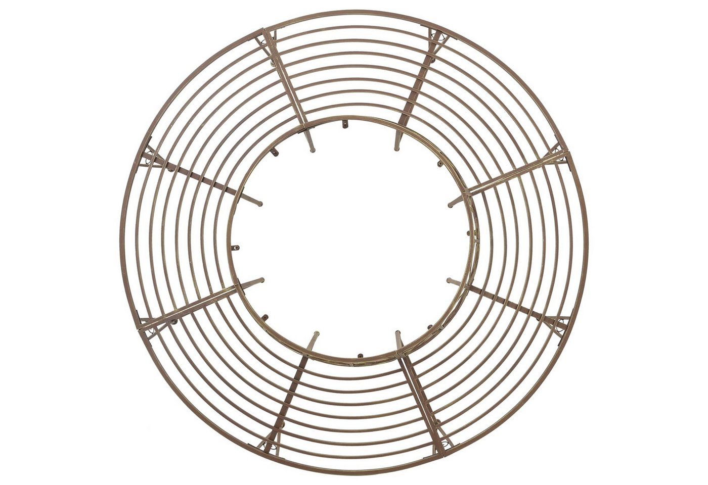 vidaXL Gartenbank Baumbank 8-Sitzanzahl Ø 160 x 89 cm Stahl Antikbraun Rund (1-St) Bild 2