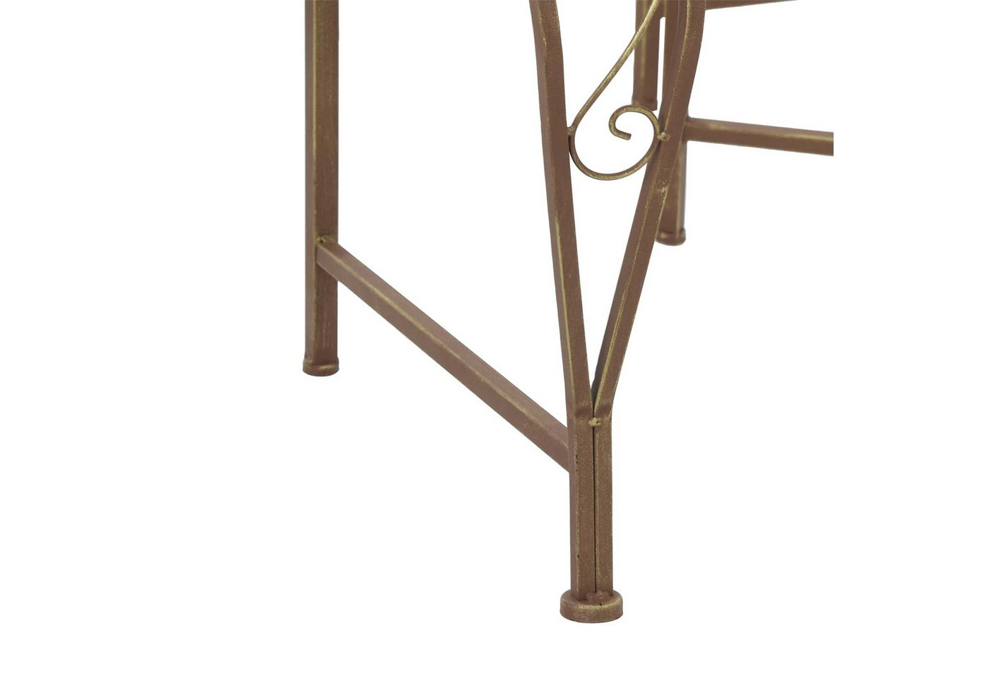 vidaXL Gartenbank Baumbank 8-Sitzanzahl Ø 160 x 89 cm Stahl Antikbraun Rund (1-St) Bild 5