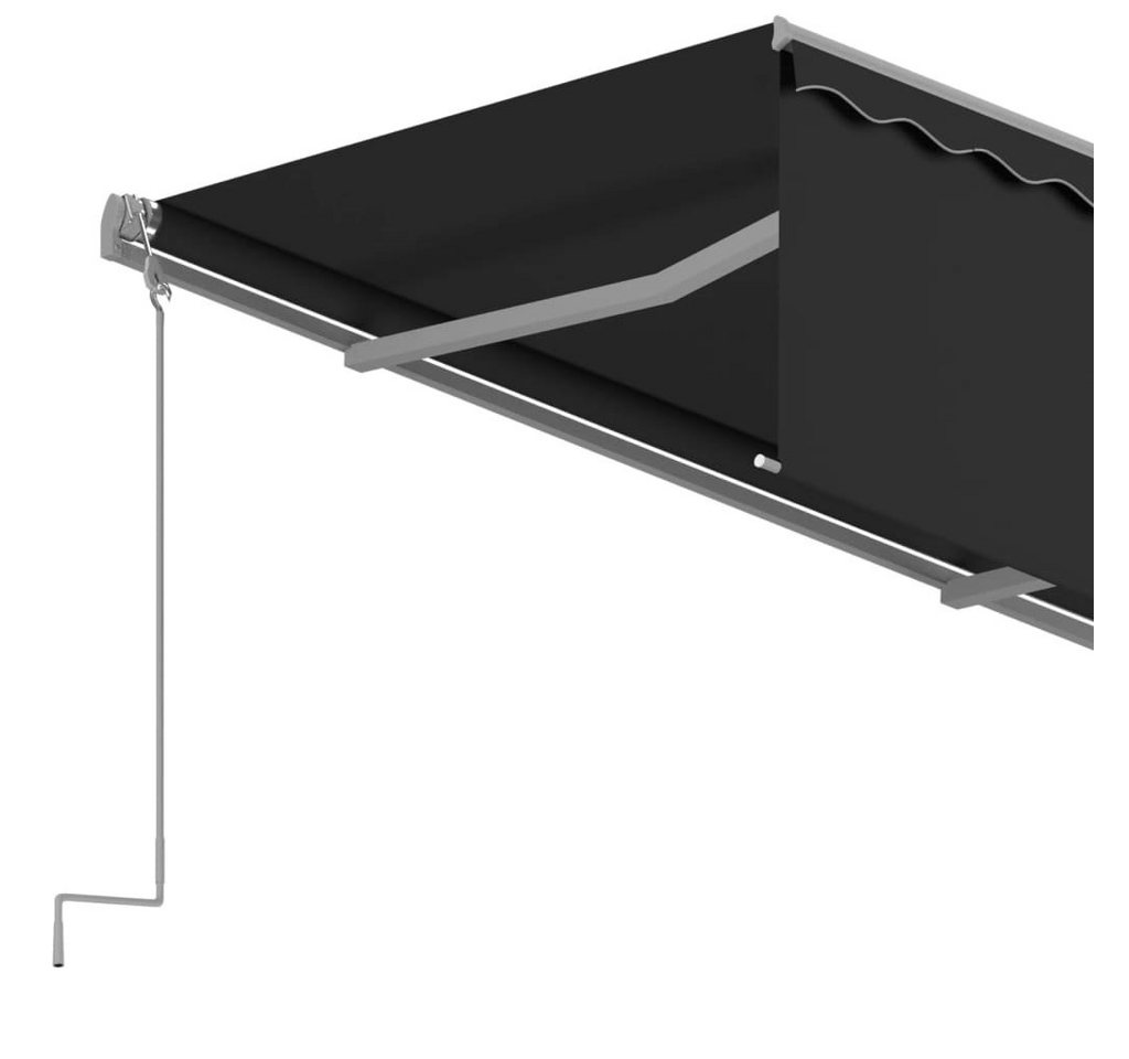 furnicato Markise Einziehbare 4 x 3 m Anthrazit für deinen Außenbereich UV-beständiges Sonnenschutz-Tuch mit Fernbedienung und Handkurbel