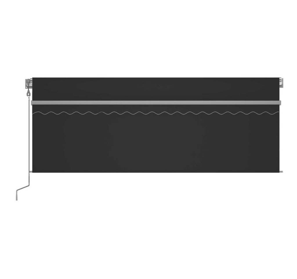 furnicato Markise Einziehbare 4 x 3 m Anthrazit für deinen Außenbereich UV-beständiges Sonnenschutz-Tuch mit Fernbedienung und Handkurbel Bild 4