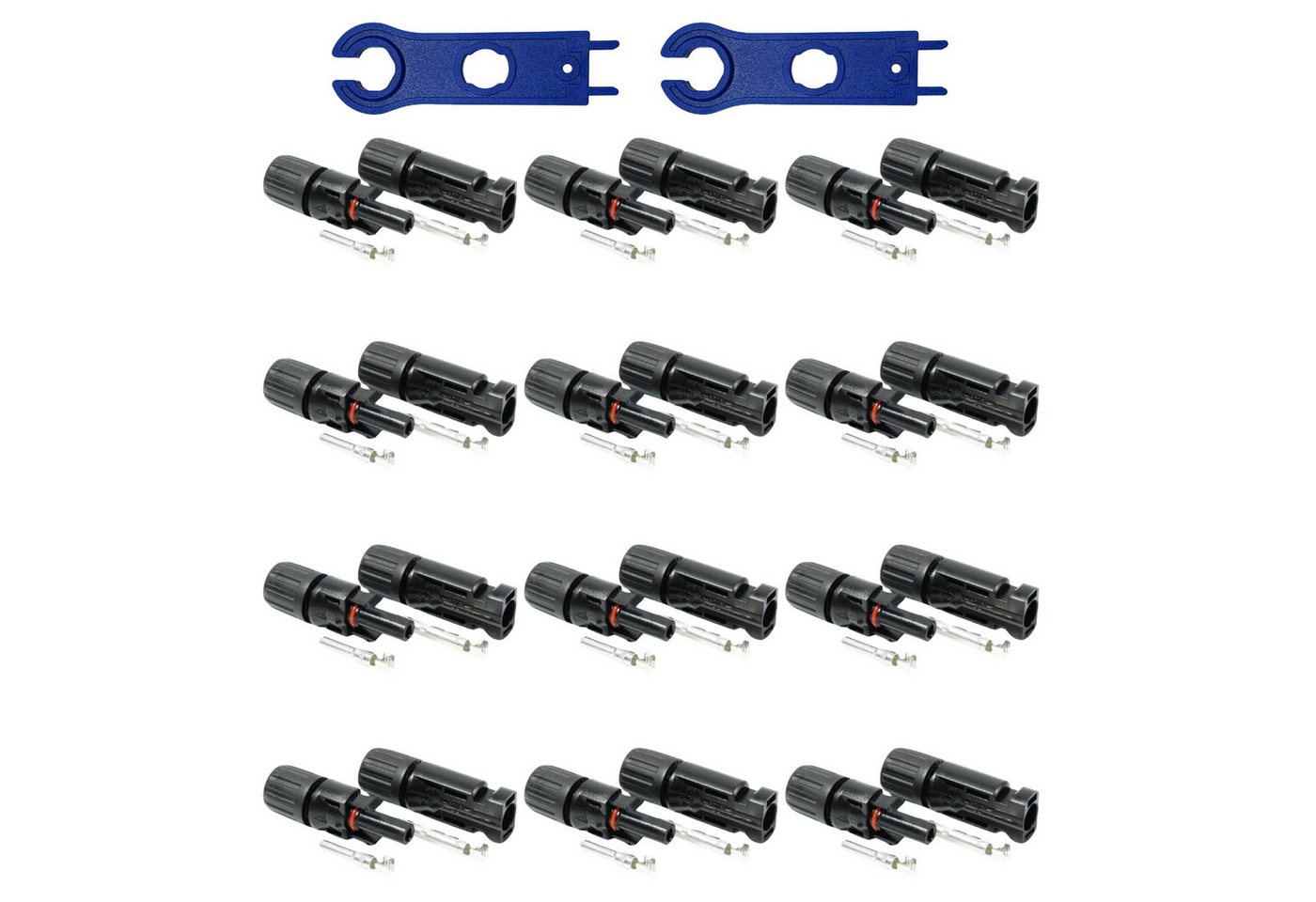 solartronics Solarmodul 5-100 Paar Solarstecker Solar-Spannschlüssel Set, Wasserdicht, (12-St) Bild 4