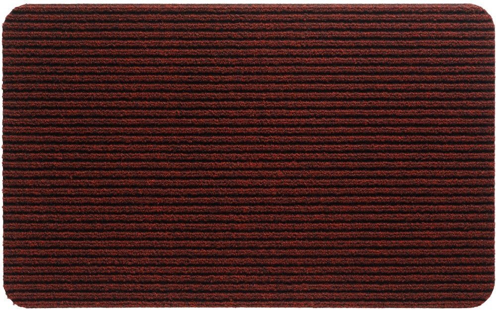 matches21 HOME & HOBBY Fußmatte Nadelfilz Fussabtreter Rot als 40x60 cm Türmatte, rechteckig, Höhe: 5 mm, Rutschfeste Rips-Matte als reinigungsstarke innen Sauberlaufmatte