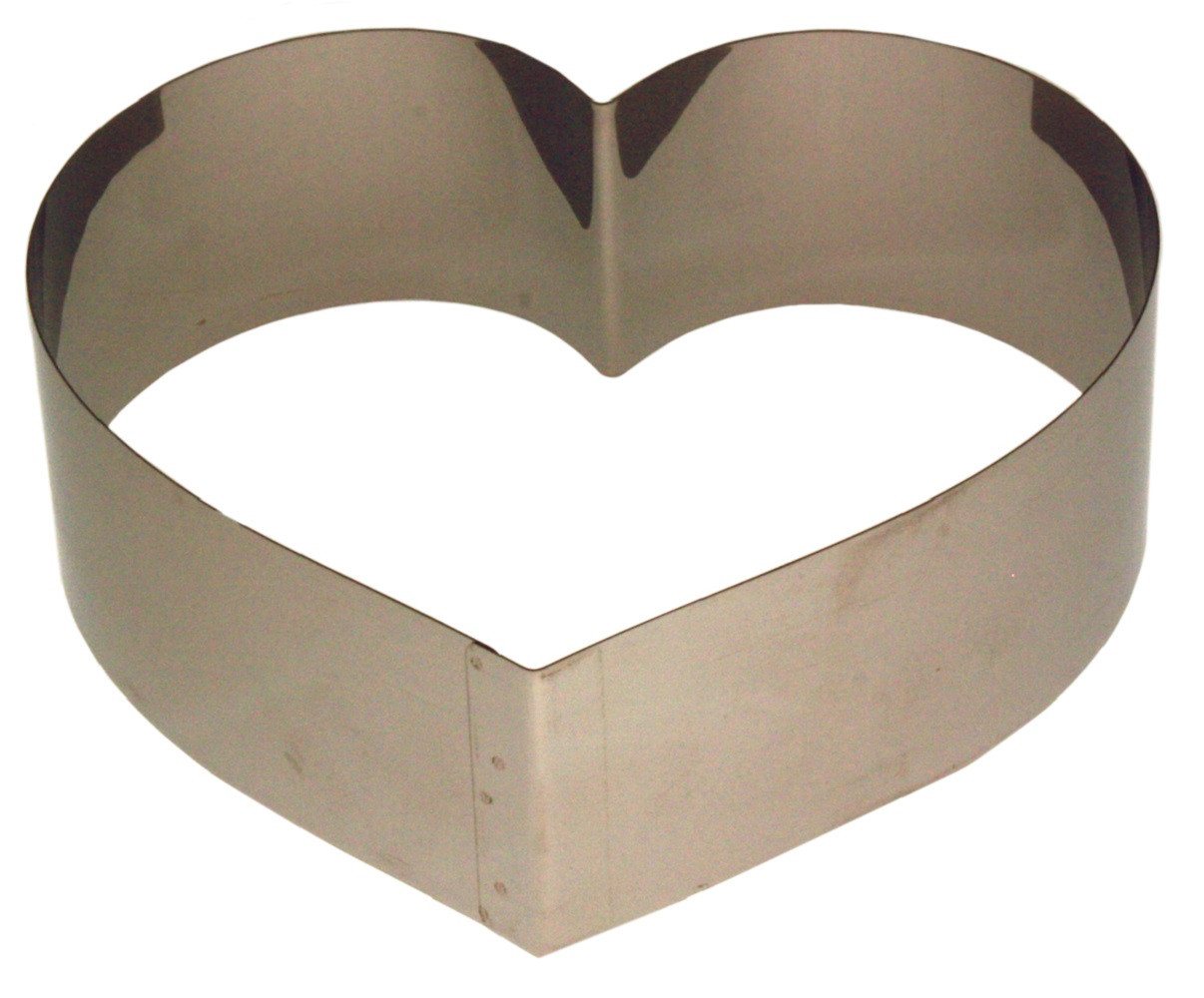 LARES Herzkuchenform 6002-2, Herzbackform mittel, aus rostfreiem Edelstahl, Made in Germany
