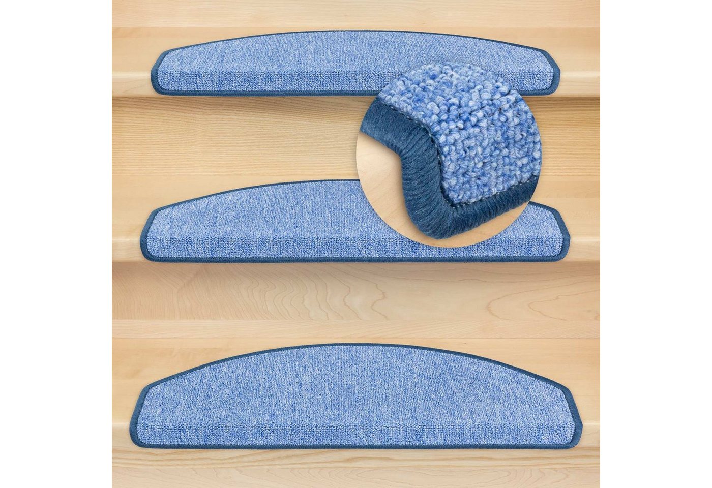 Metzker® Stufenmatte Stufenmatten Rambo New Halbrund Einzeln und SparSet´s, halbrund, Höhe: 5 mm, 16 Stück im Set - Hellblau Bild 5