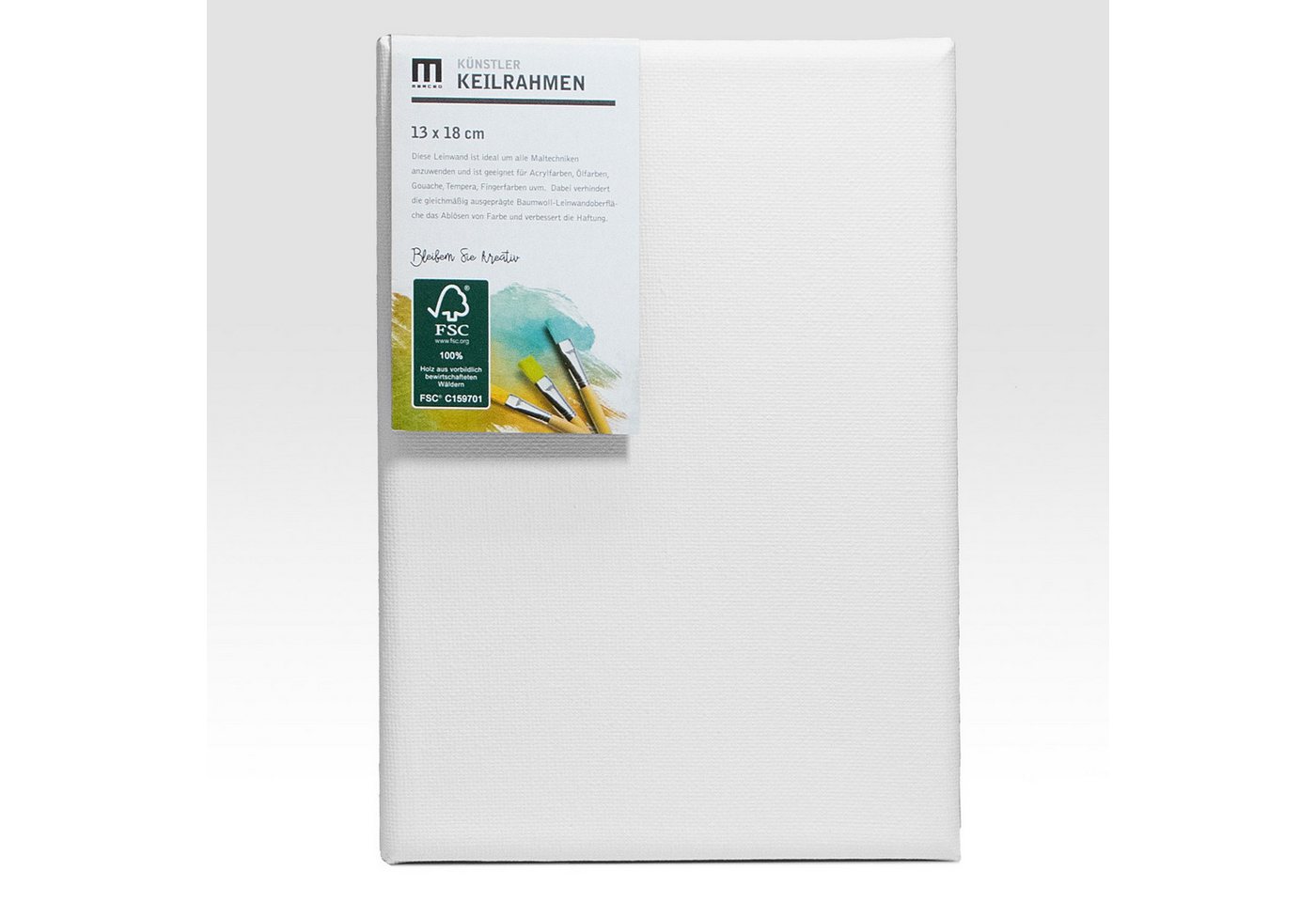 M MERCEO Leinwand, 10er-Set Leinwand 13x18cm (zum Bemalen, Baumwolle, Keilrahmen,280g/m)