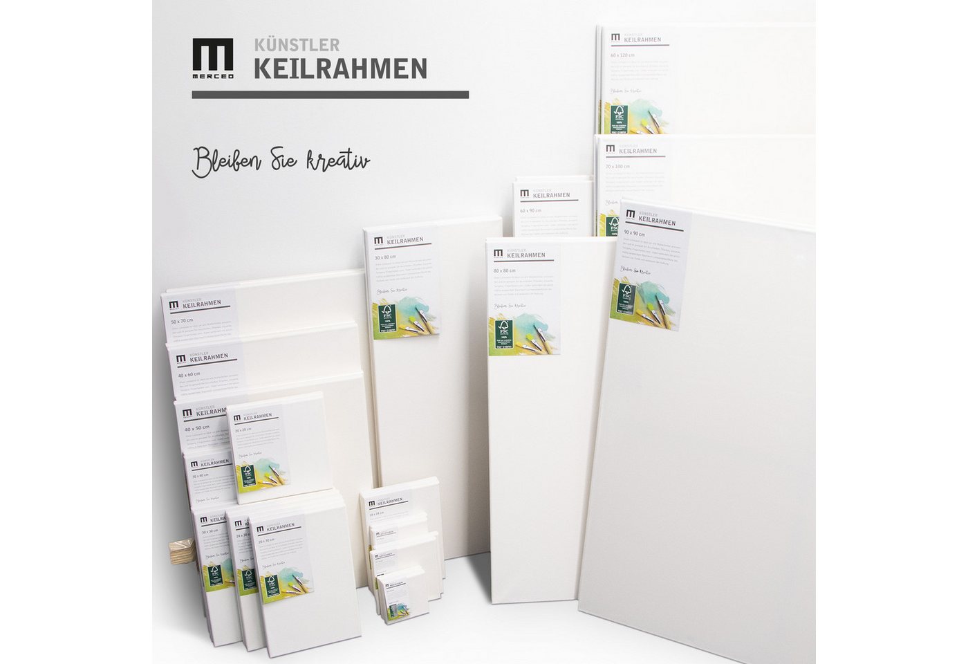 M MERCEO Leinwand, 10er-Set Leinwand 13x18cm (zum Bemalen, Baumwolle, Keilrahmen,280g/m) Bild 4