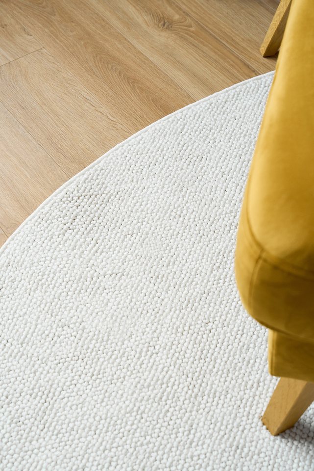 Tapiso Teppich AGRA, rund, Höhe: 10 mm, Runder Kurzflorteppich mit weicher Oberfläche Bild 5