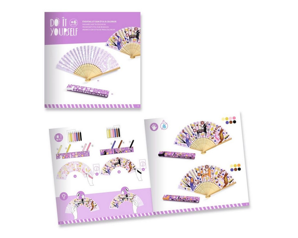 DJECO Kreativset DIY Fächer Woodland Bastelset für Kinder