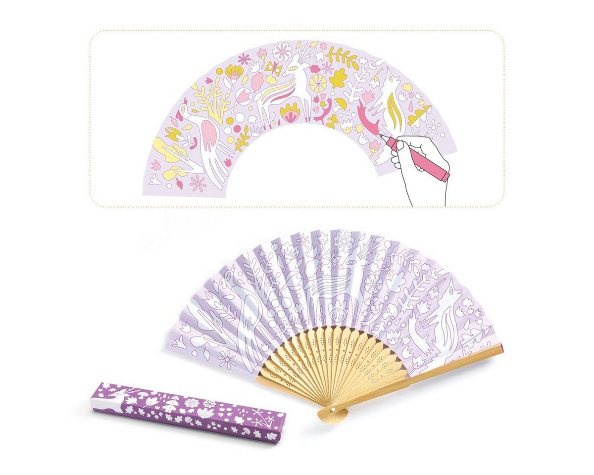 DJECO Kreativset DIY Fächer Woodland Bastelset für Kinder Bild 4