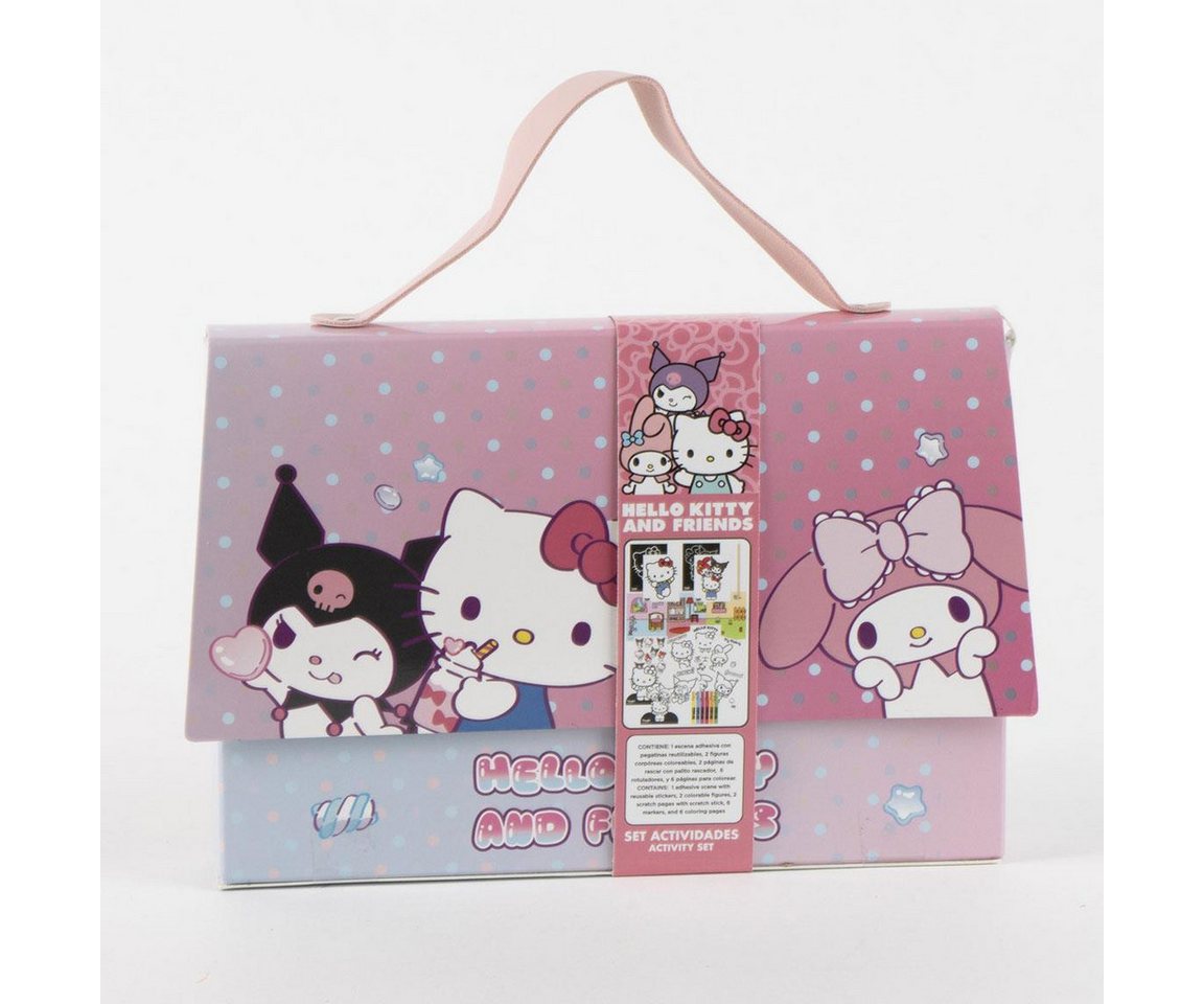 Hello Kitty Farbkasten Ausmal Set Kinder Tasche 24,5 cm Bastelset Geschenk Bild 2