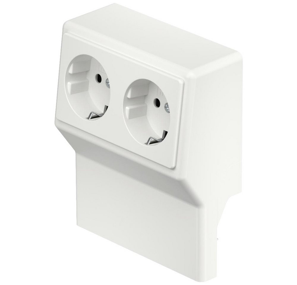 OBO BETTERMANN Steckdose 6132245 Elektro-Sockelleisten-Zubehör SL 2GT2050 rws Geräteeinsatz Ste