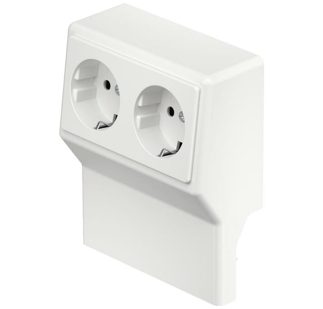 OBO BETTERMANN Steckdose 6132245 Elektro-Sockelleisten-Zubehör SL 2GT2050 rws Geräteeinsatz Ste