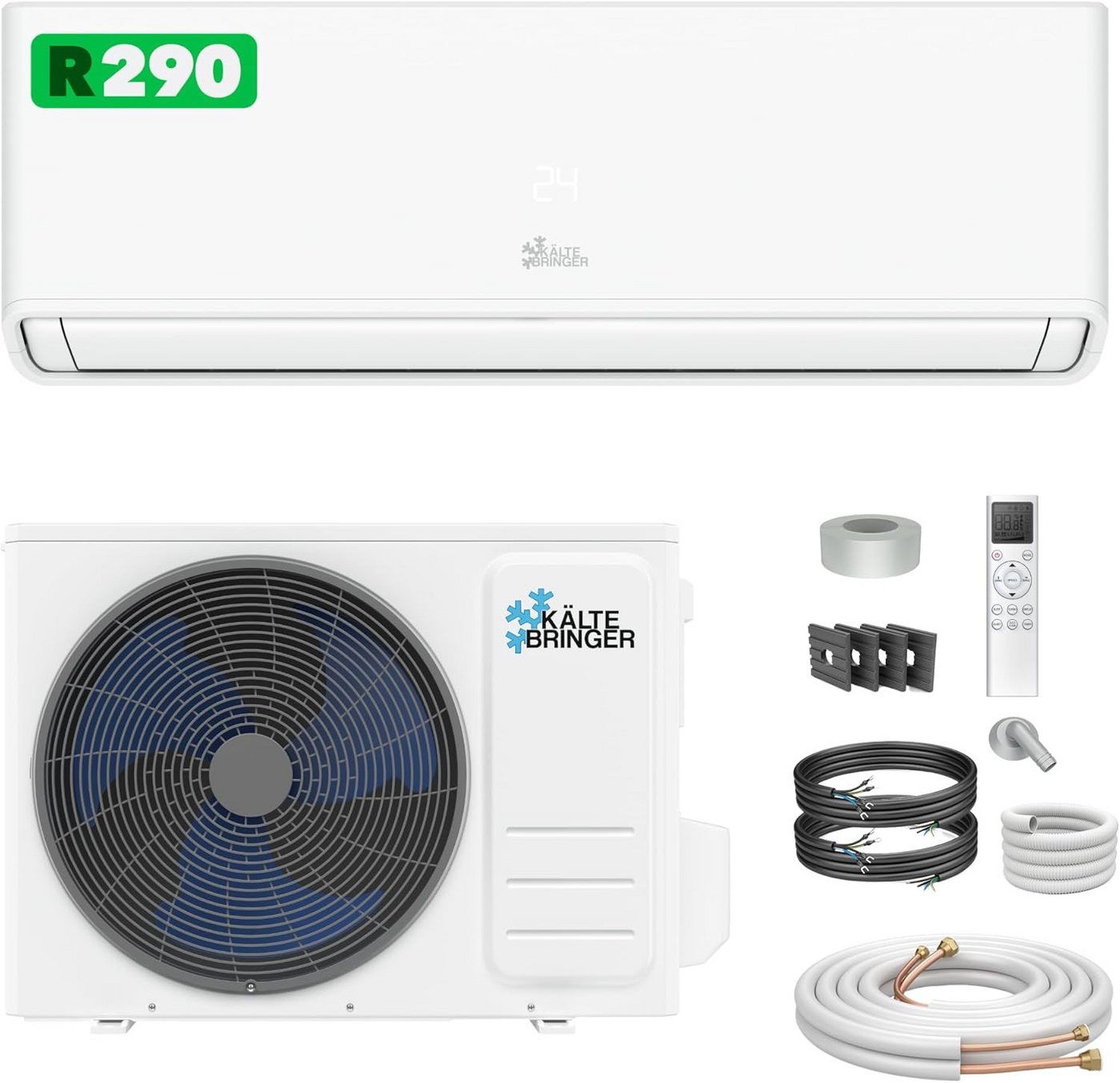 Kältebringer Split-Klimagerät R290 Split Klimaanlage 9.000 BTU (2,8kW) A+++
