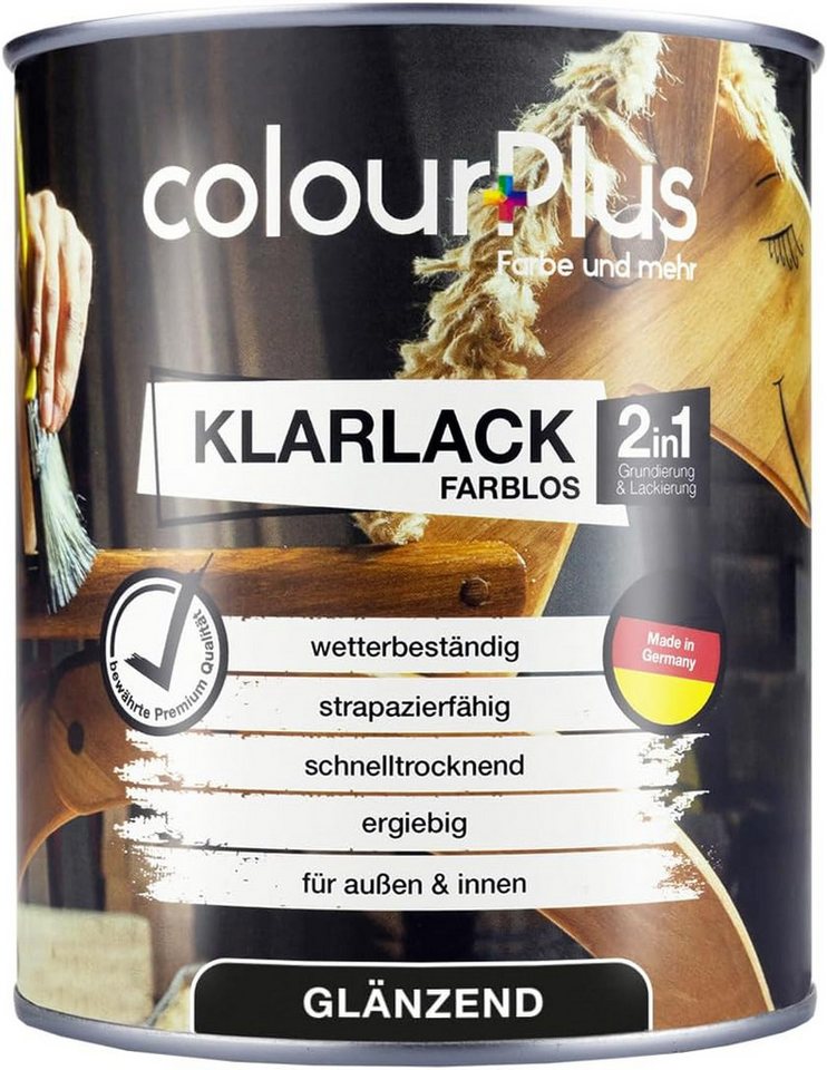 ColourPlus Klarlack 2in1 Klarlack für Holz, innen & außen, 2in1, wasserverdünnbar, dauerelastisch, spielzeugsicher (EN 71-3) Bild 3
