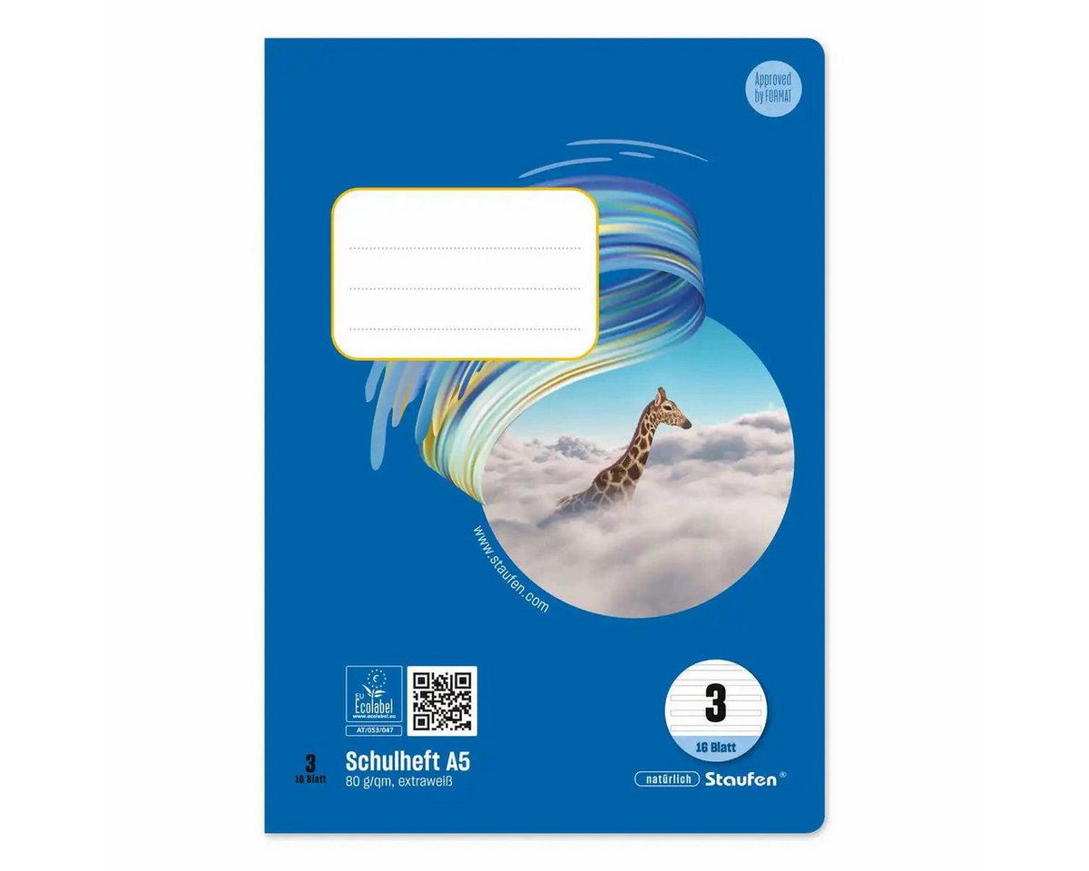 Staufen Schulheft Staufen Schulheft Style DIN A5 liniert Lineatur 3 - 16 Blatt