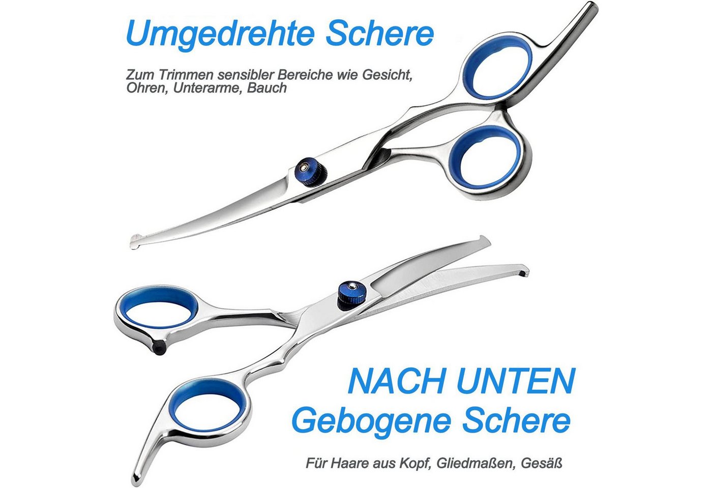 Ophy Scheren-Set 7-teiliges Profi-Hundepflegescheren-Set – 6–7 Zoll Fellscheren, (7-tlg), sicher mit abgerundeten Spitzen & kratzfest (Haarschere für Hunde)