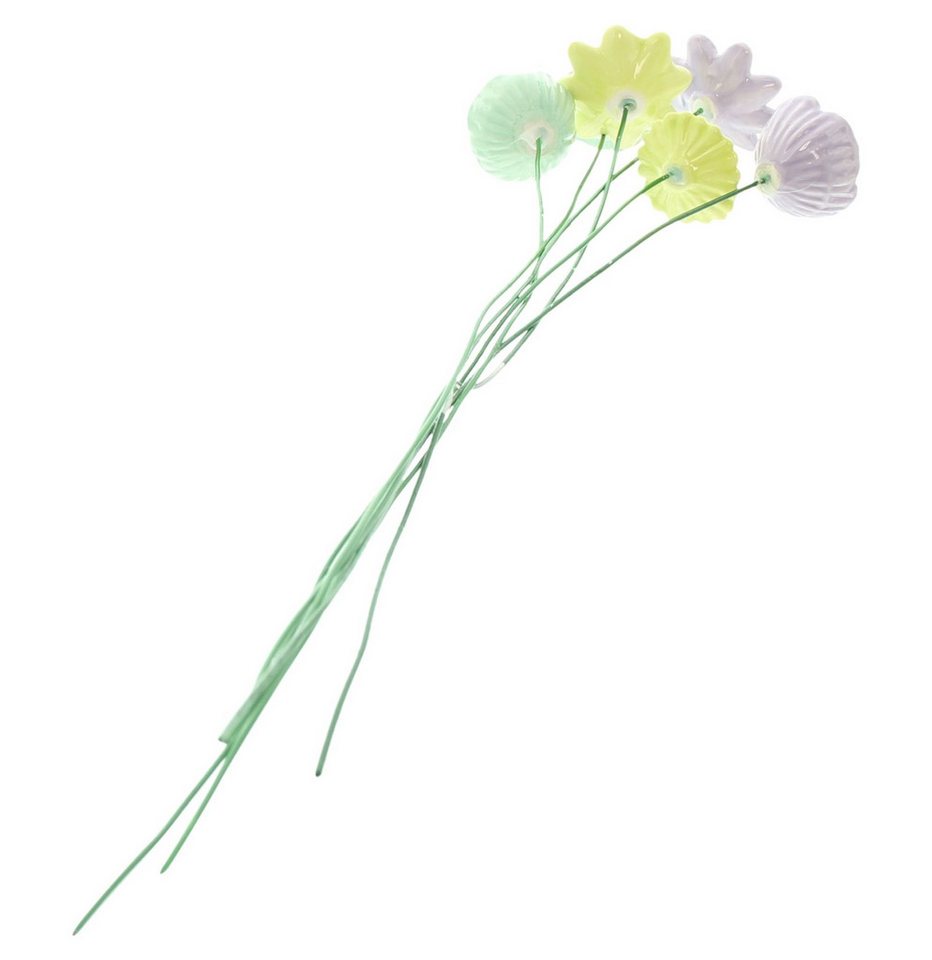 Home-trends24.de Gartenstecker Blumen Stecker Pastellblüten 6er Set Deko Bumen glänzend 30 cm (6-St) Bild 3