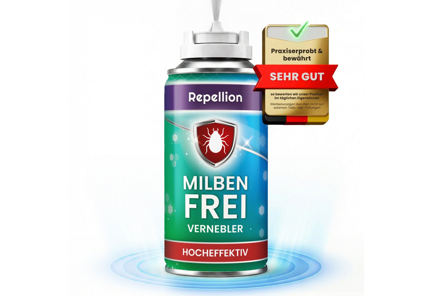 Repellion Insektenspray Anti Milben Fogger für Matratzen & Wohnräume, 150 ml, Intensiver Milbennebel gegen Hausstaubmilben & zum Milben bekämpfen Bild 2