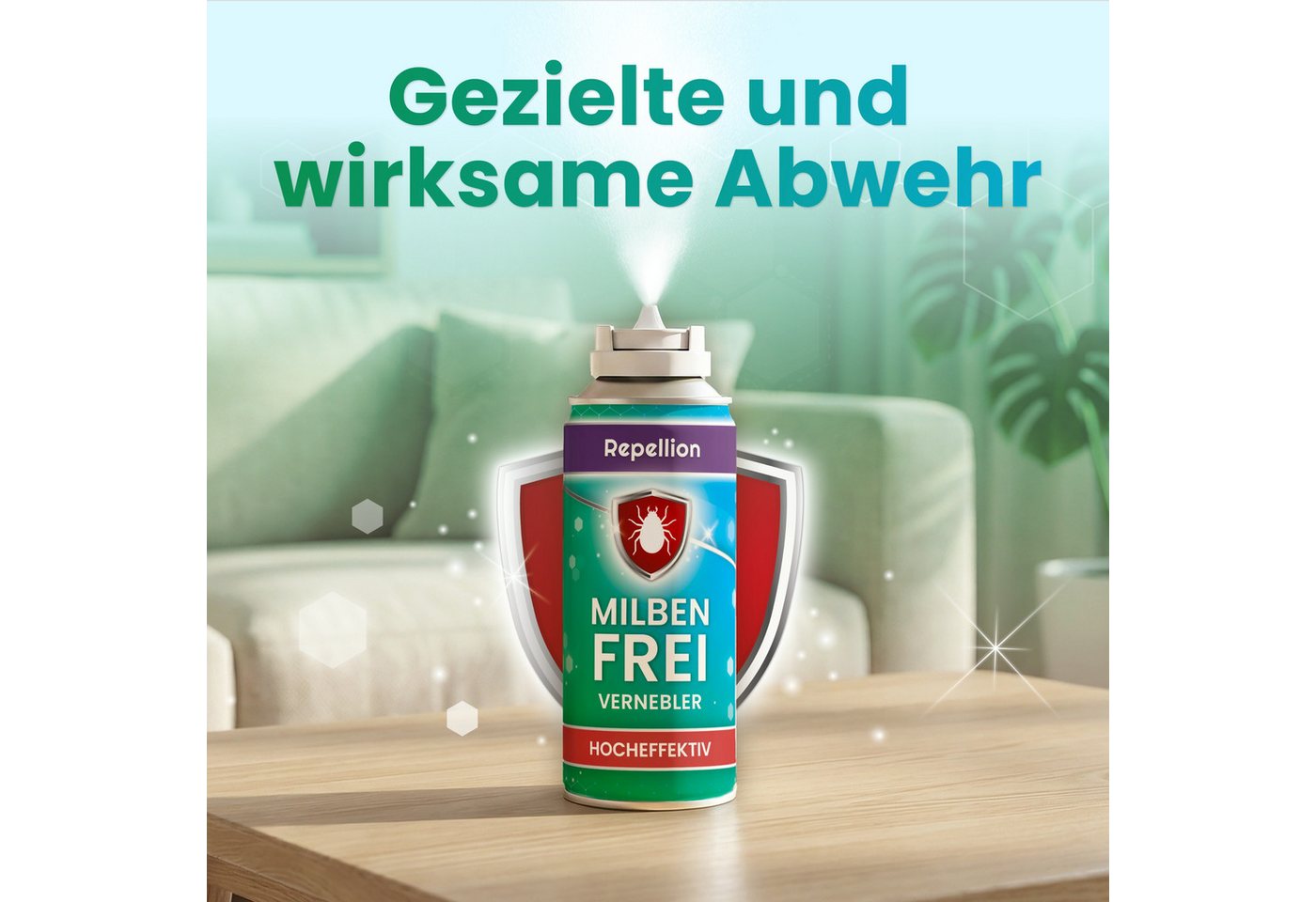 Repellion Insektenspray Anti Milben Fogger für Matratzen & Wohnräume, 150 ml, Intensiver Milbennebel gegen Hausstaubmilben & zum Milben bekämpfen Bild 4