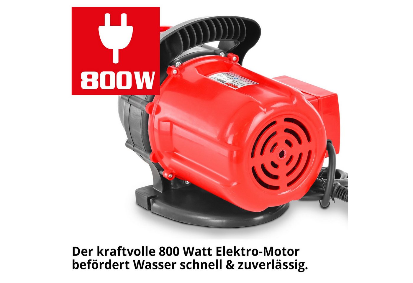 Hecht Gartenpumpe 3080 Kreiselpumpe, 800 W, 3200 l/h, selbstansaugend (1-tlg), Bewässerungspumpe Regenwasser Klarwasser IPX4 8 m Saughöhe Bild 5