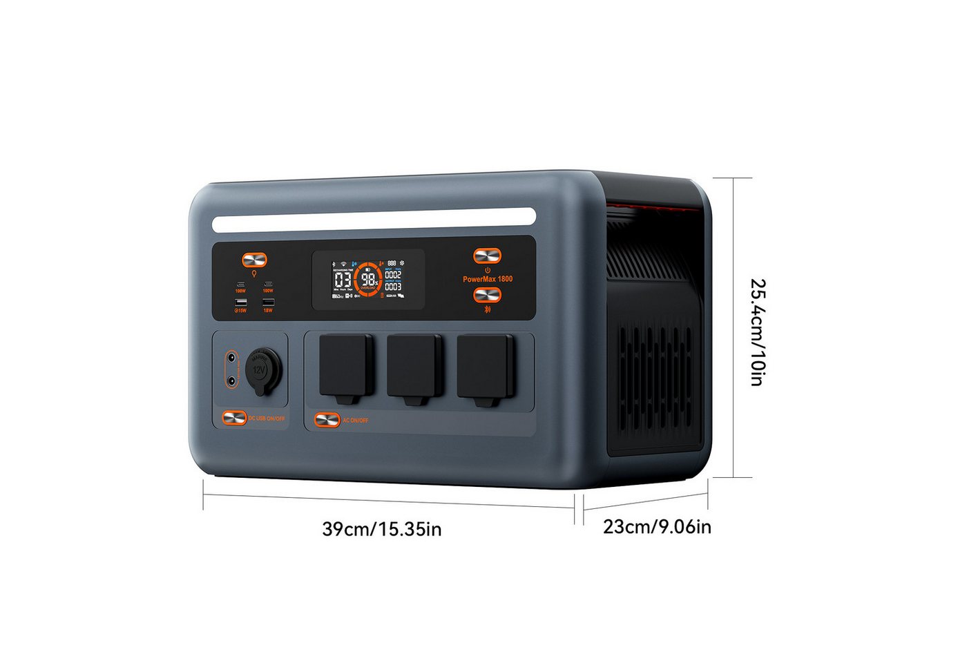 OSCAL Stromerzeuger PM1800SE Tragbare Powerstation,1024Wh LiFePO4-Akku,1800W, 1,8 in kW, 1,8 in kW, Notstromversorgung für Camping, Wohnmobil und zu Hause Bild 4