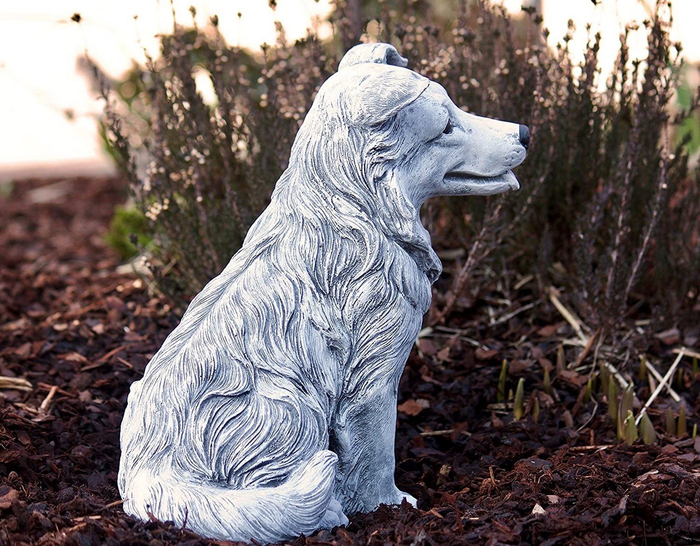 Stone and Style Gartenfigur Frostfeste Steinfigur Hund Collie Border Collie