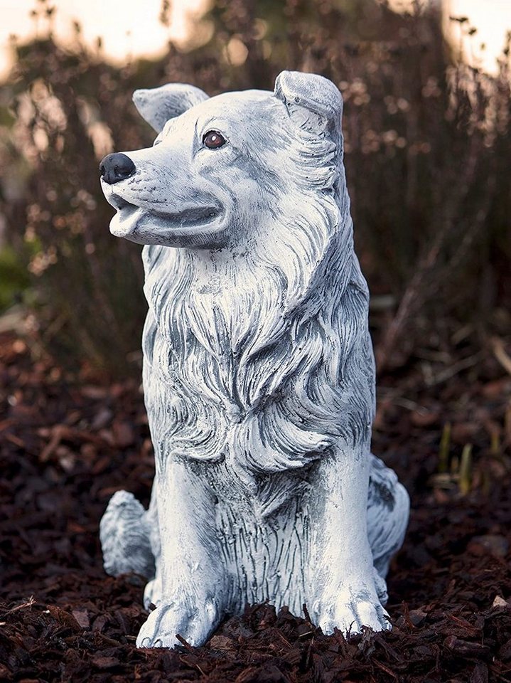 Stone and Style Gartenfigur Frostfeste Steinfigur Hund Collie Border Collie Bild 3