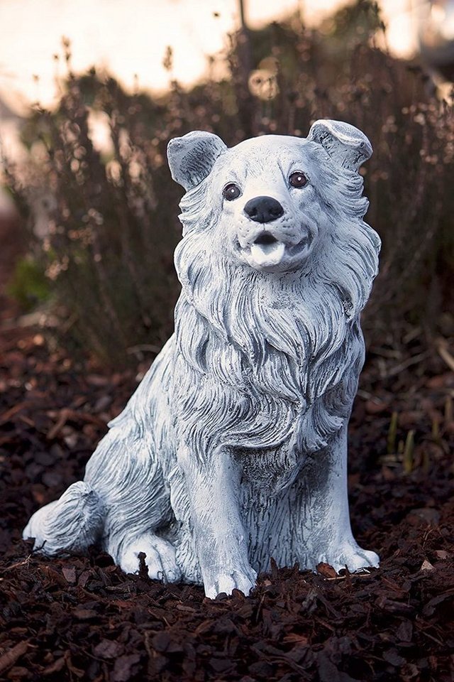 Stone and Style Gartenfigur Frostfeste Steinfigur Hund Collie Border Collie Bild 4