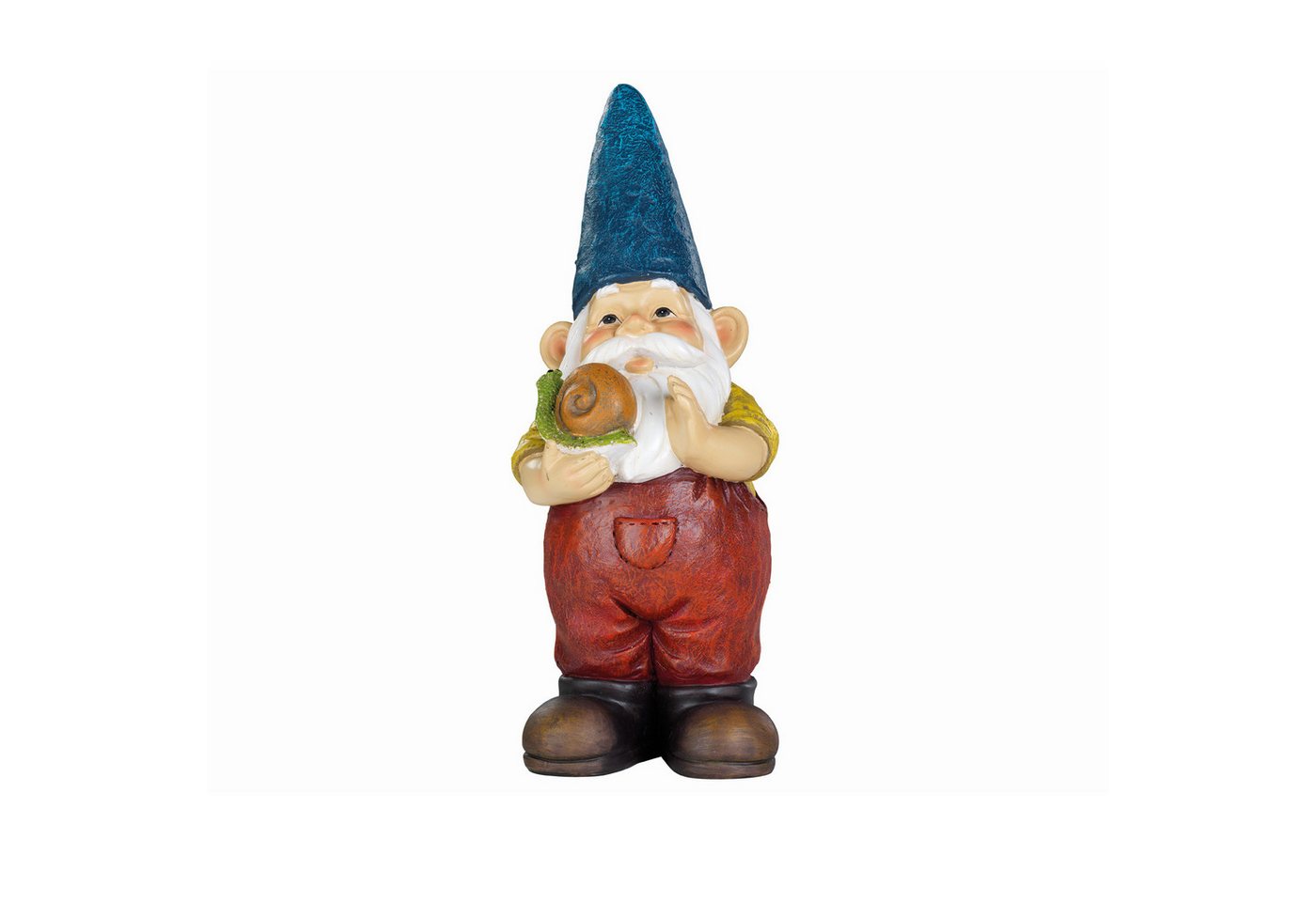MARELIDA Gartenzwerg HANS Zwerg mit Schnecke Dekofigur Polyresin Gartenfigur Gnom 29cm, (1 St) Bild 4