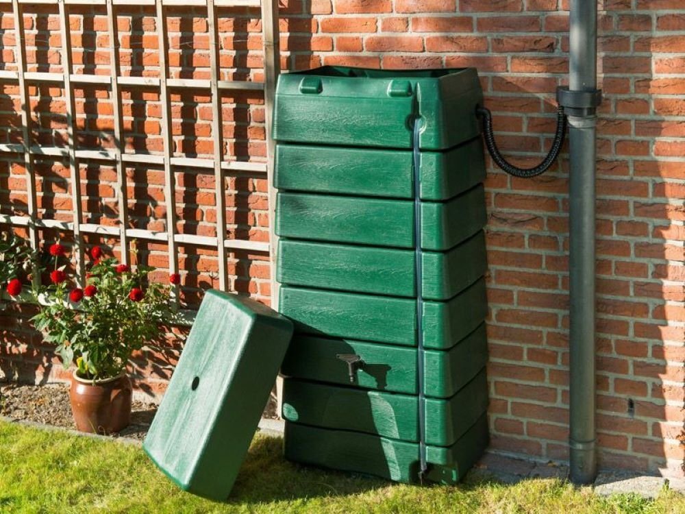 Nature Regentonne Regenwassertank (serie 320), Mauermodell - HDPE, 276 l, grün Bild 2
