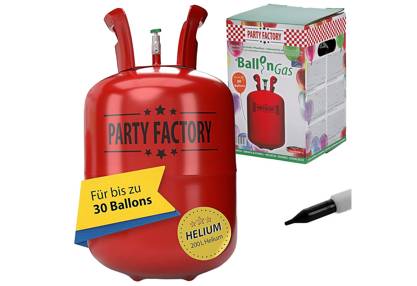 CEPEWA Helium Helium Ballongas für ca. 30 Ballons Luftballons