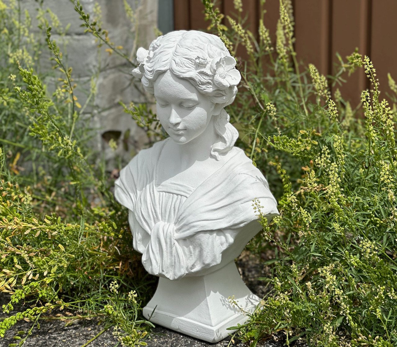 Stone and Style Gartenfigur Frostfeste Steinfigur Frauenbüste Antoinette 50cm Bild 4
